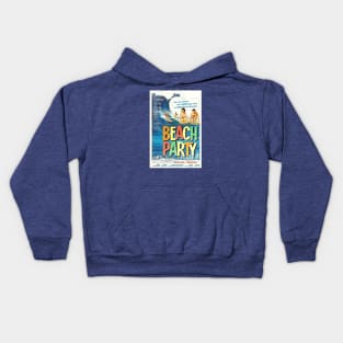 Vintage Movie - Beach Party Poster Kids Hoodie